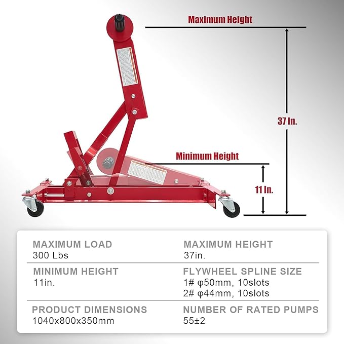 Big RED 300 LBS Truck Clutch and Flywheel Handler to Transport Heavy Duty Truck Clutches
