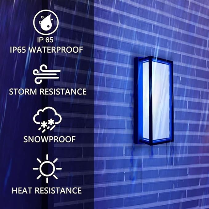 Smart Outdoor Lights Color Changing 2 Pack, RGB+2700K-6500K Outdoor Wall Sconce Aluminum Exterior Lighting Fixtures Waterproof Antirust, APP Control Up and Down Lights