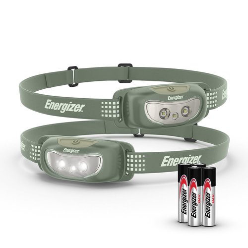Energizer Universal+ LED Headlamp (2-Pack), IPX4 Water Resistant Headlamps, Bright Head Light for Outdoors, Camping, Running, Storm, Survival LED Light for Emergencies (Batteries Included)