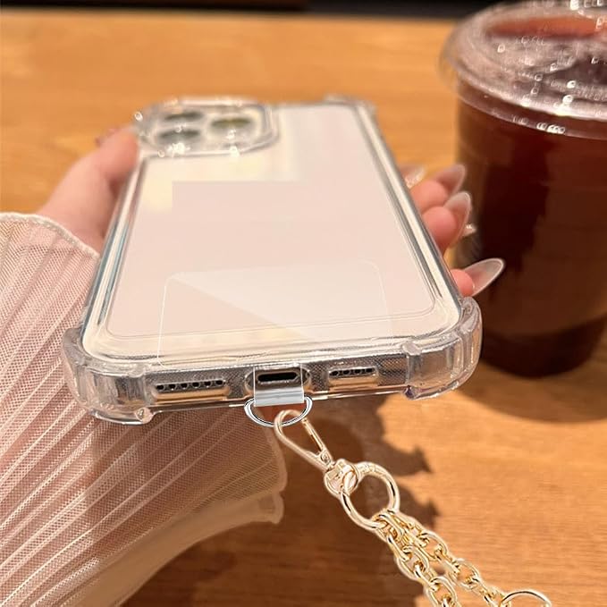 Crossbody Lanyard Strap, Universal Phone Chain Strap with Detachable Tether Tab, Durable Metal Strap Compatible with Most Phone Bags Purse