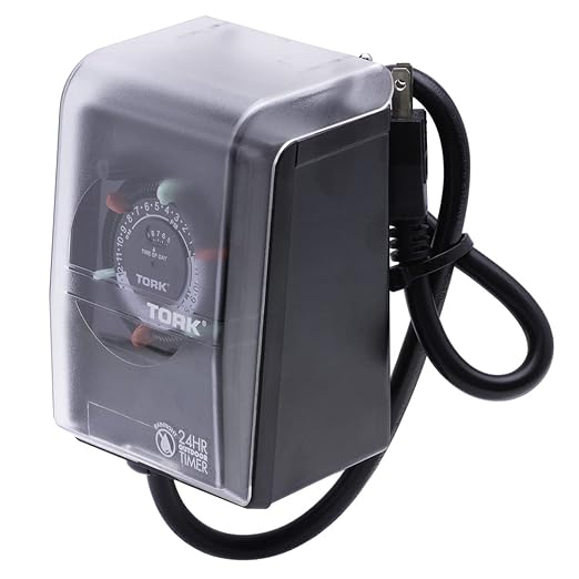 NSi RHB32RC Indoor/Outdoor 15-Amp Plug-in Heavy Duty Mechanical Timer, Clear Cover
