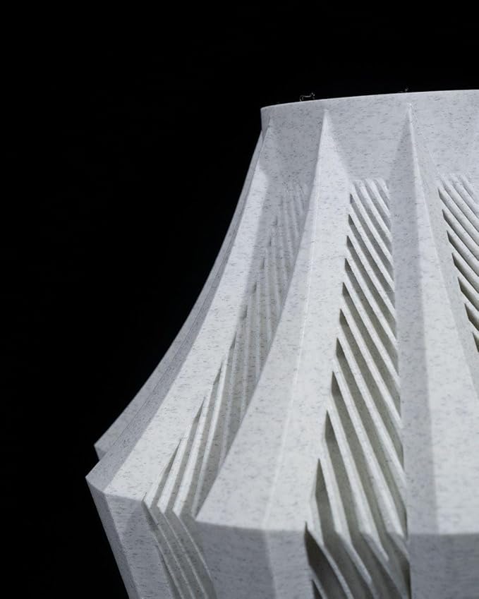 Aether Gray Vase – Modern Architectural Design | Eco-Friendly Home Decor (Primary color:Silver;)