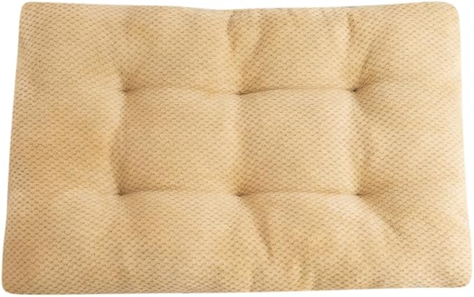 Washable Dog Bed for Large Breeds, Extra Cushioned Crate Mattress with Removable Fluffy Cover, Non-Slip Orthopedic Pet Pad, Machine Washable Kennel Mat(Brown,XXXL)