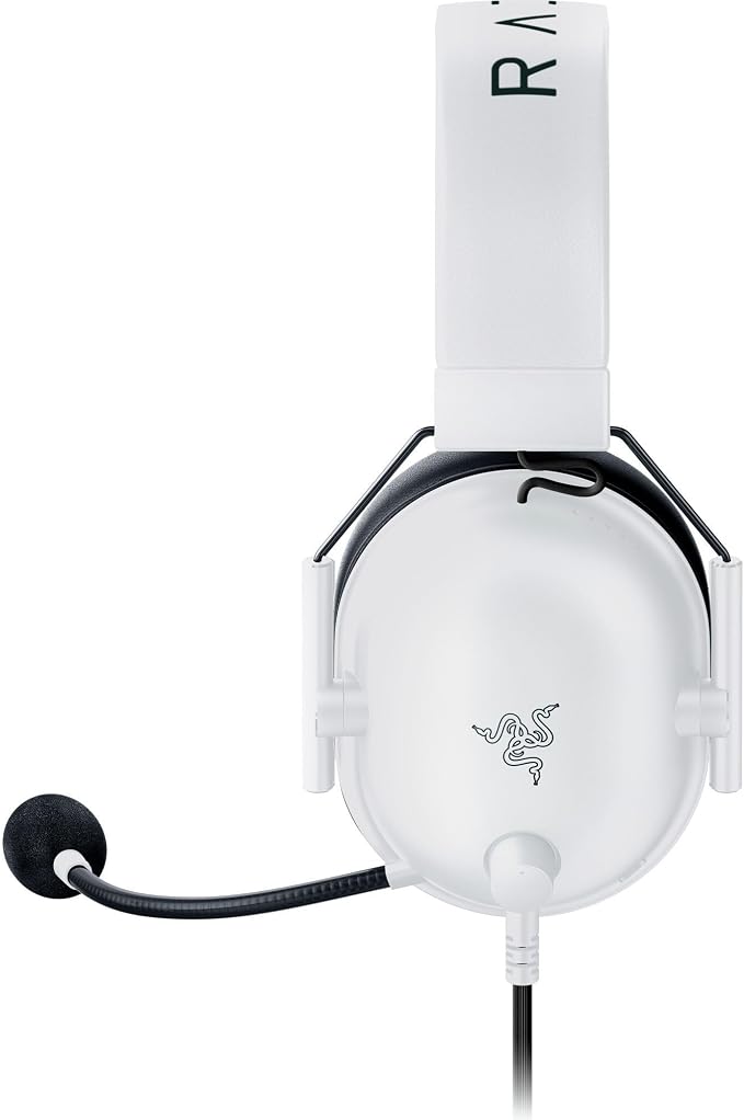 Razer BlackShark V2 X Wired PlayStation Gaming Headset, White | 50mm Drivers, Cardioid Mic, Lightweight, Comfortable Noise Isolating Earcups, For PS5, Xbox Series X, PC, Switch, 3.5 mm Jack