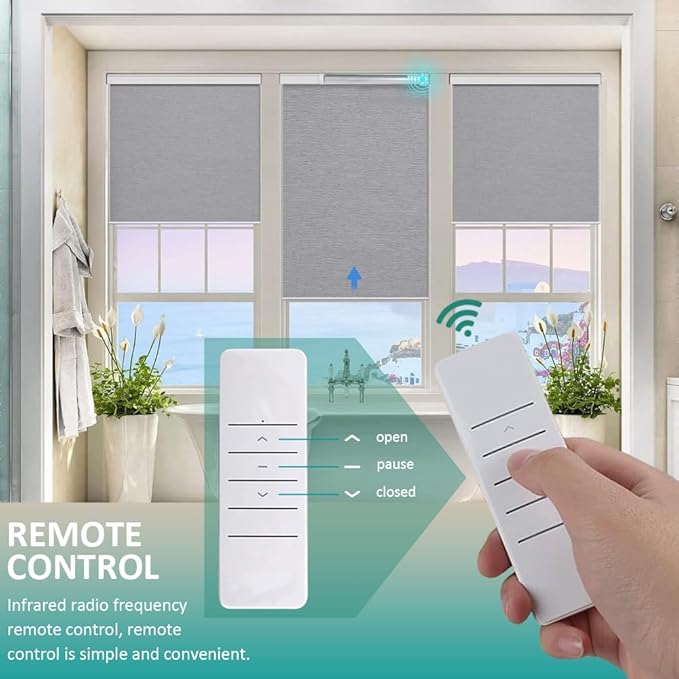 Smart WiFi Roller Shade Motor for 1.5" (38mm) Tube, Tuya App Alexa Voice Control No Hub Needed, 1.1Nm/2Nm Electric Blind Motor Retrofit Kit, RF Remote & Schedule Timer (2.0N.m Torque for 25rpm)