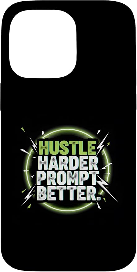 Hustle Harder Prompt Better AI Artificial Intelligence Case for iPhone 14 Pro Max