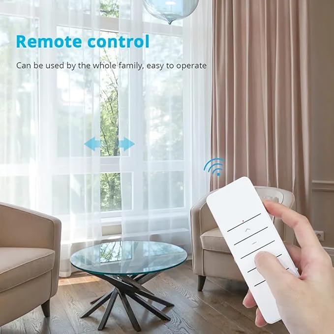 ZigBee 3.0 Smart Curtain Track System, 2.0N.m Quiet Brushless Motor, Hidden Automatic Curtain Opener with Remote, Alexa & Google Home, 132lb Heavy Duty, SX-X20 (3 meters (118.1 inches))