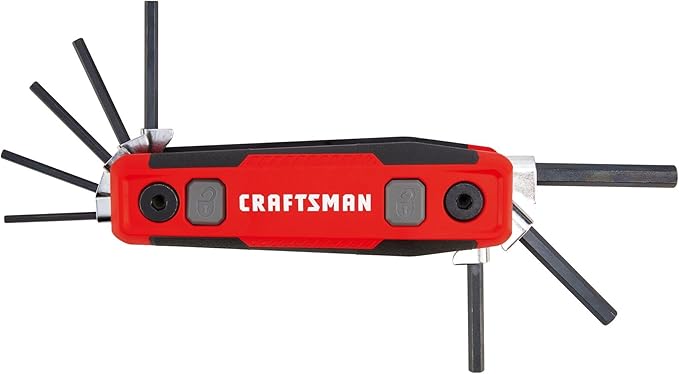 CRAFTSMAN Hex Key Set, SAE, Folding Locking 8 Piece (CMHT26025) (Pack of 6)