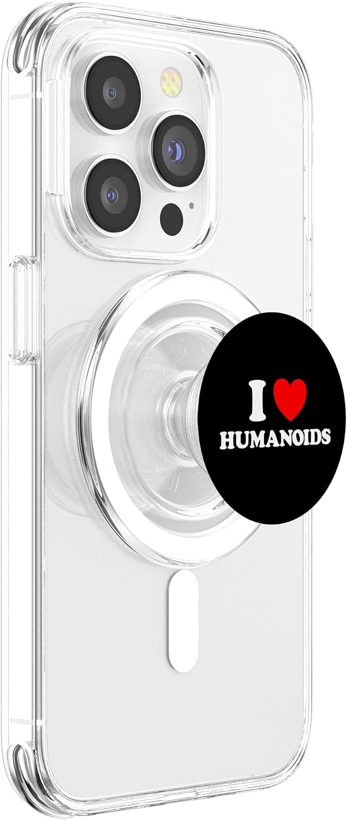 Humanoid Heart Funny Cute Embodied AI Bot Robot Being Fan PopSockets PopGrip for MagSafe