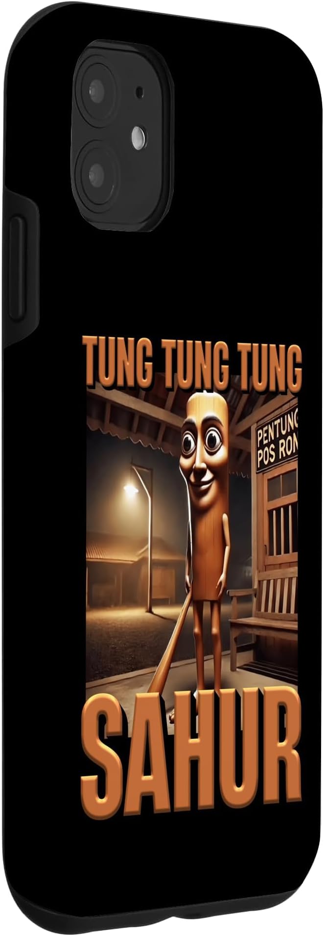 Internet Hilarious Meme AI Character Tung Tung Tung Sahur Case for iPhone 11