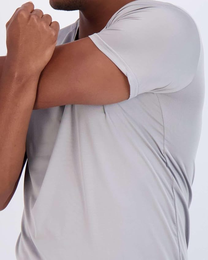 5 Pack Men's Dry Fit Short Sleeve T-Shirt Gym Workout Athletic Running Tee | Cooling, Moisture-Wicking, Crew Neck, Quick-Dry, Breathable, Active, Exercise, Fitness, Basketball, Cycling, Hiking, Tennis