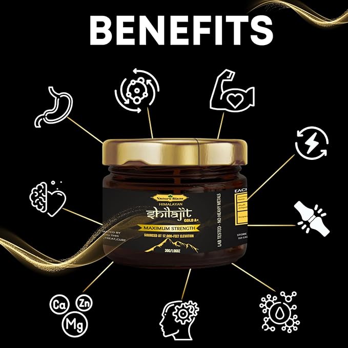 Pure Organic Himalayan Shilajit Resin for Men & Women (30Gm / 1.0 Ounce)