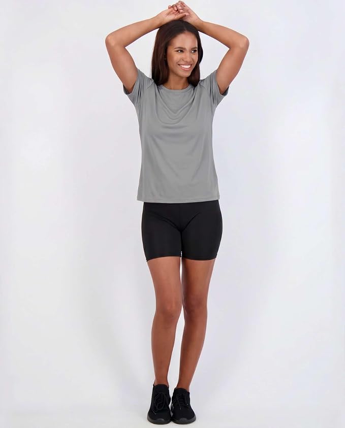5 Pack Women's Dry Fit Short Sleeve Athletic Gym Workout Running Tops | Available in Plus Size, Exercise, Sports, Fitness, Quick Dry, Cooling, Moisture Wicking, Loose Basic Tees, Yoga, Pilates