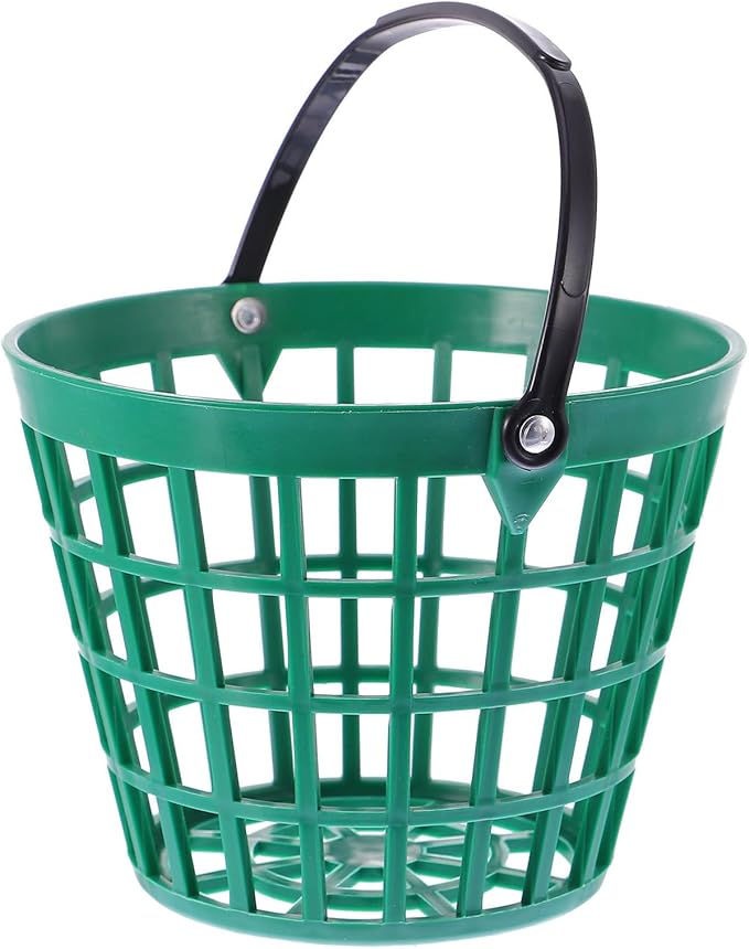 BESPORTBLE Plastic Golf Ball Basket Golf Ball Container with Handle Wire Ball Container for 25 Balls Outdoor