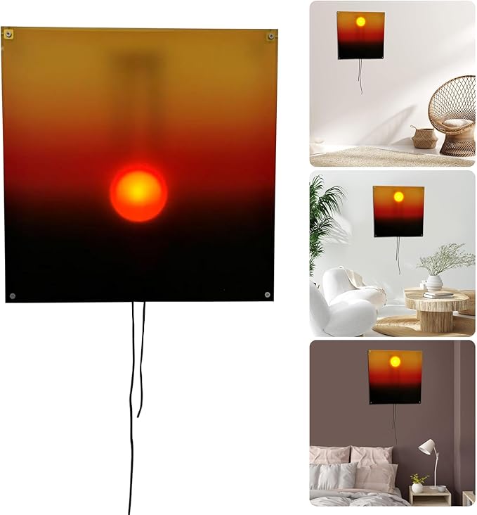 Mindfulness Wall Lamp Features Manual Sun Sunrises Sunset Hanging Light for Serenes Home Atmospheres Acrylic Wall Light