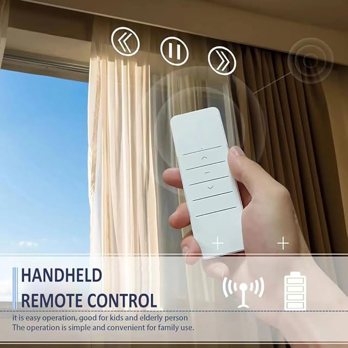 Hidden WiFi Smart Curtain Track System, 2.0N.m <30dB Quiet Brushless Motor, Automatic Ripple Fold Drapery Opener with Remote, Alexa & Google Home, 132lb Load, SX-X20 (6 meters (236.2 inches))