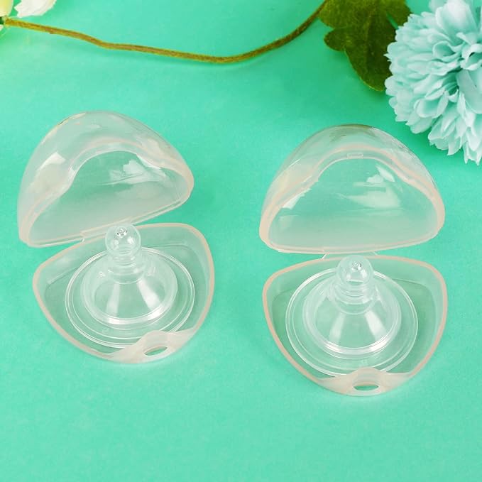 Accmor Pacifier Case, Pacifier Holder Case, Pacifier Container for Travel, BPA Free,Transparent Pink, 6 Pack