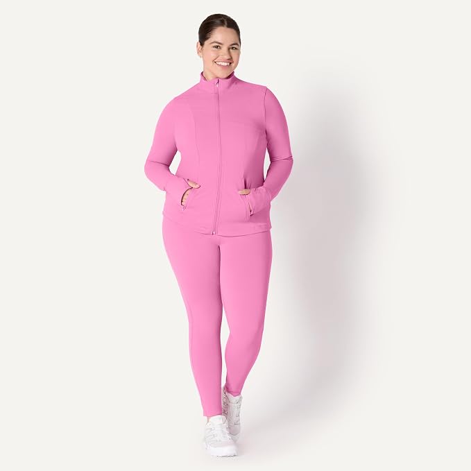 Amazon Essentials Women's Active FormFlex Buttery Soft Slim Fit Quarter Zip Long Sleeve Pullover Jacket