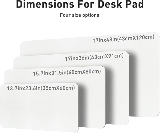 Aothia Leather Desk Pad Protector, Mouse Pad, Office Desk Mat, Non-Slip PU Leather Desk Blotter, Laptop Desk Pad, Waterproof Desk Writing Pad for Office and Home (23.6" x 13.7", Off-White)