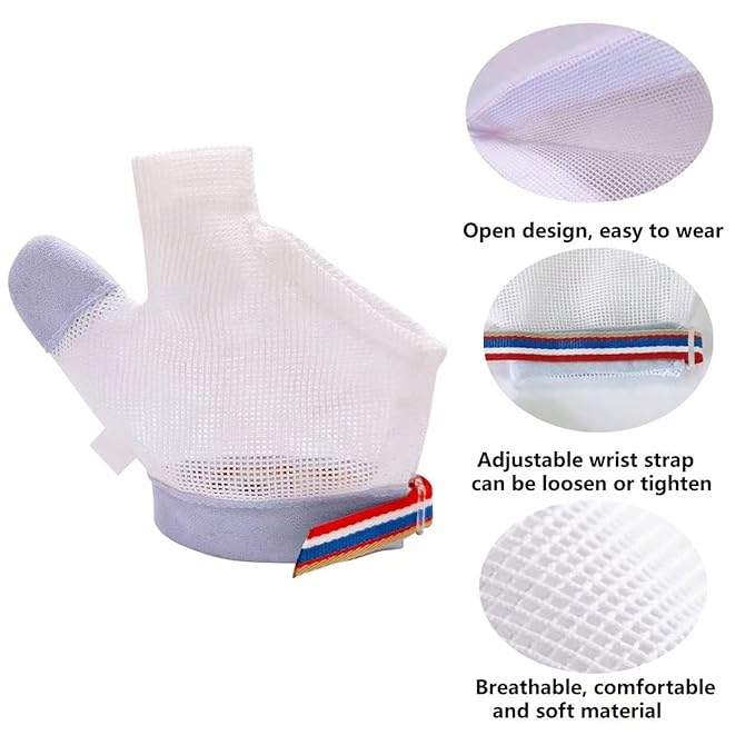 Thumb Sucking Stop for Kids with Thumb Sucking Gloves Guard Fingers Sucking Stopper to Stop Nail Biting Gloves for Ages 6 Months to 8 Years (Blue, XL)