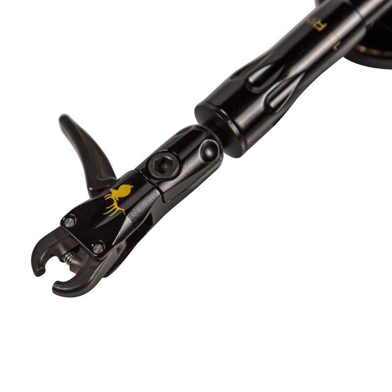 Trophy Ridge 10-Ring Archery Bow Release - Compact Dual-Caliper Design, 360° Rotating Head, 360° Swiveling Arm, Adjustable Length, Trigger Travel Tuning, Premium Leather Buckle Strap