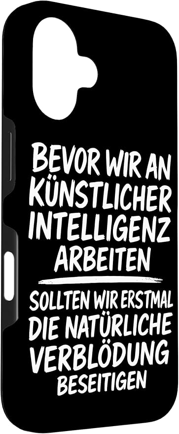 Fix Stupidity First ��� AI Can Wait Case for iPhone 16
