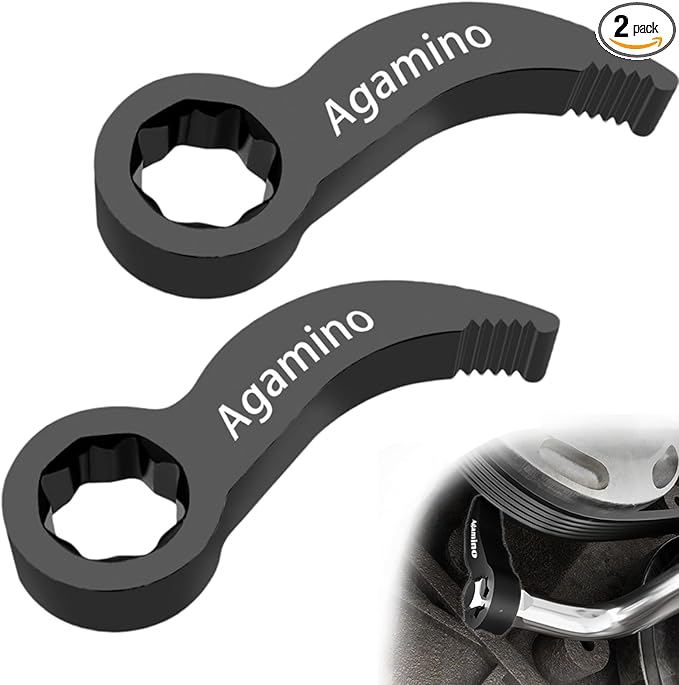 2PCS Pry Bar Wrench Adaptor Head, Crowbar Adapter Head Tool 1/2" Ratchet, Adjustable Angle Extra-Strong PryBar, Heavy-Duty Open-end Wrench Fit 1/2In Ratchet, Compact Pry Bar for Tight Spaces