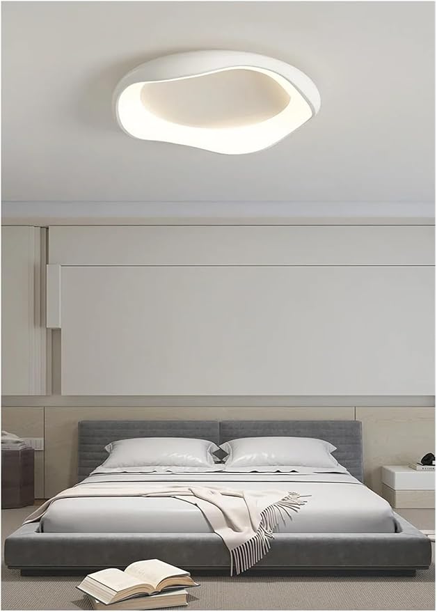 Modern Bedroom Ceiling Light Minimalist Interior Intelligent Lamp Living Room Bar Counter Home Decoration Lighting Fixture Contemporary(White-60cm)