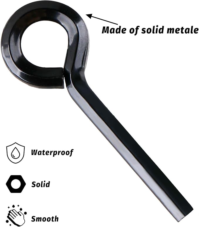 5 Pack Allen Wrench Door Key with Full Loop, 7/32-inch Black Hex Key Dogging Key for Push Bar Panic Exit Device, Standard Metal Allen Key Sets