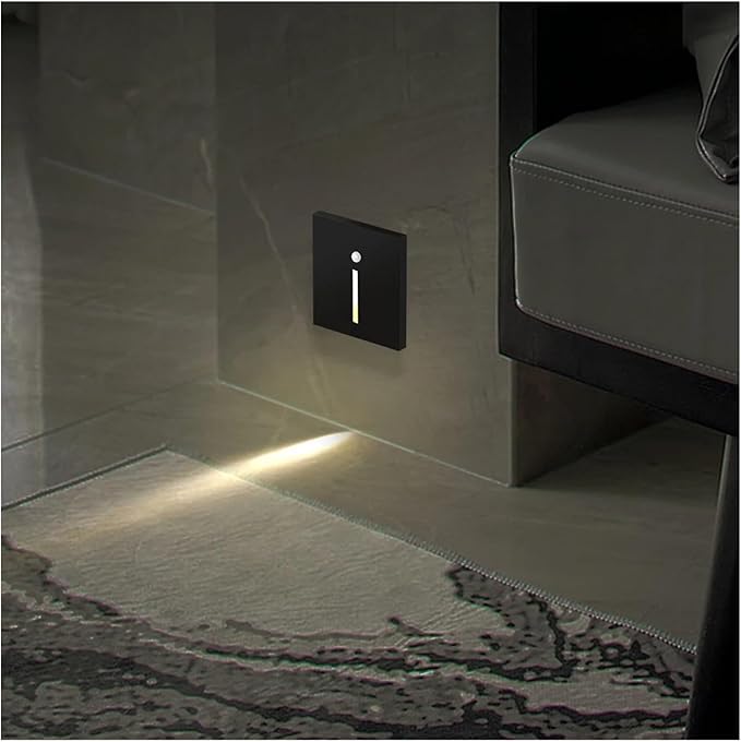Wall Lamps, Smart Wall Lamp Pir Motion Sensor Footlight Stair Light Led Night Light Indoor Lighting for Room Decor Hall Kitchen Bedroom(Sensor Gray)