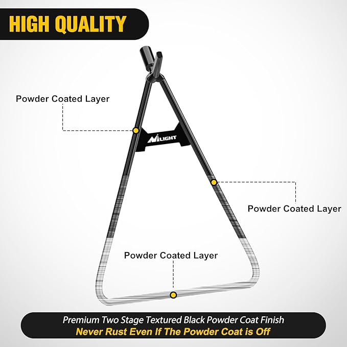 Nilight Dirt Bike Kickstand Holder, Universal Motorcycle Triangle Side Stand for 80-500cc Supermoto Motocross Enduro Pit Bike Black