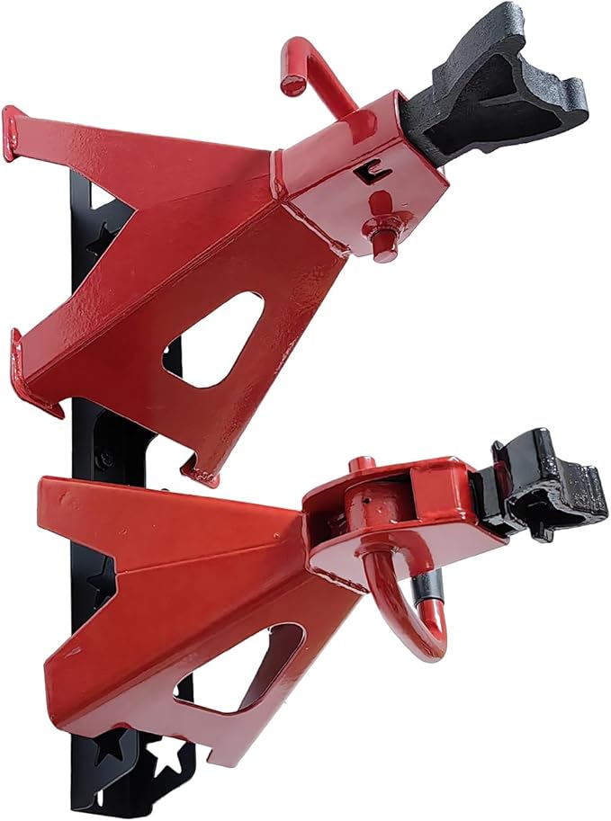 2PCS Jack Stand Rack Wall Mount Organizer, Car Floor Jack Stands Holder Wall Storage Rack Mount Brackets Fits 2 & 3 & 4 Ton Jack Stands Tower Trailer Accessories Tool