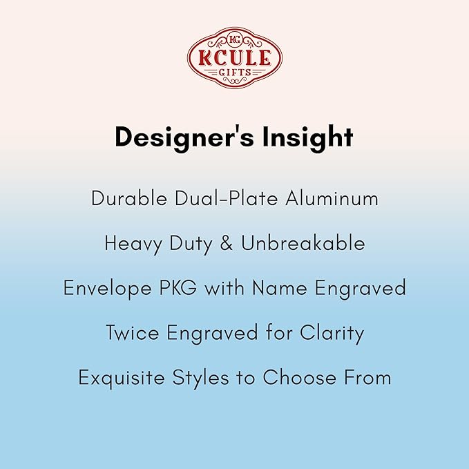 Personalized Luggage Tags for Suitcases - Monogram Style Aluminum Custom Luggage Tags for Backpacks & Bags, Sturdy, Waterproof & Heavy Duty (Red/Card-Sized)