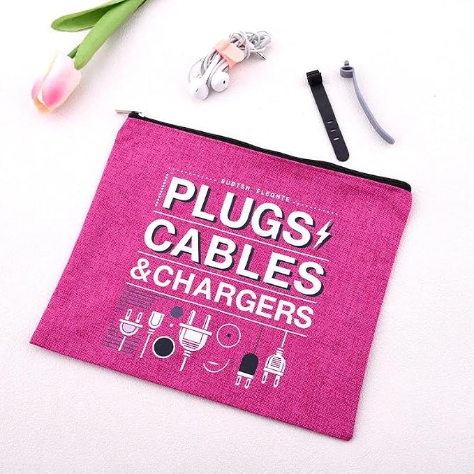 Charging Cable Organizer Bag Pouch Travel Elastic Silicone Cable Strap Cord Organizer Anti Loss Portable Earphone Plug Charger Storage Bags Data Cables Protector Cover Charge Cord Tie Wrap Protection