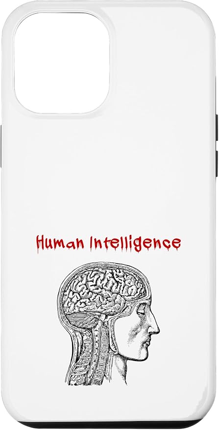 Human Intelligence (Anti Ai Statement & Head Graphic) Case for iPhone 12 Pro Max