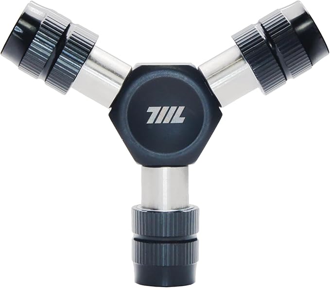 711L EDC Y Driver, 3 Way 1/4 Inch Hex Bit Holder, Y Type Hex Socket Wrench, Tri Wrench, Hex Key Handle I Compact Bicycle Scooter Tool (BLACK)