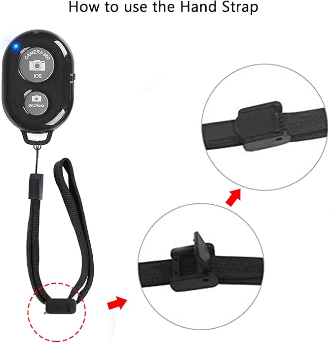 Wireless Remote Shutter for Cellphones and Tablets (3 Pack), AOQIYUE Wireless Remote for iPhone/Android Camera Control, Selfie Clicker for Photos and Videos - Wrist Strap Included