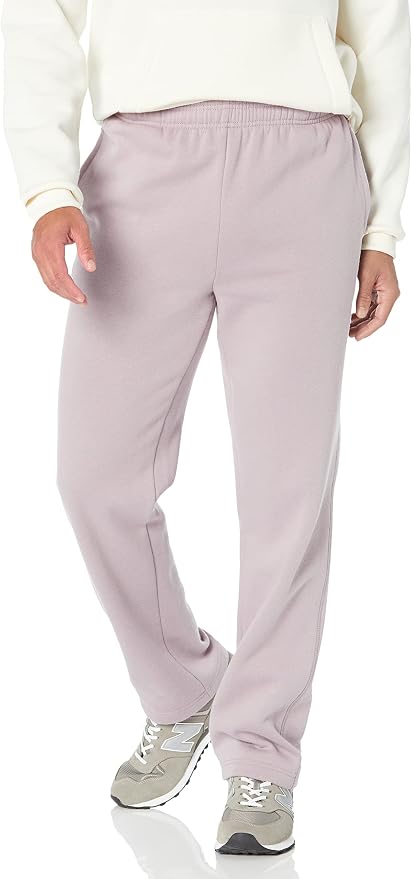 Amazon Essentials Men's Relaxed Straight Leg Fleece Open Bottom Sweatpant (Available in Big & Tall)