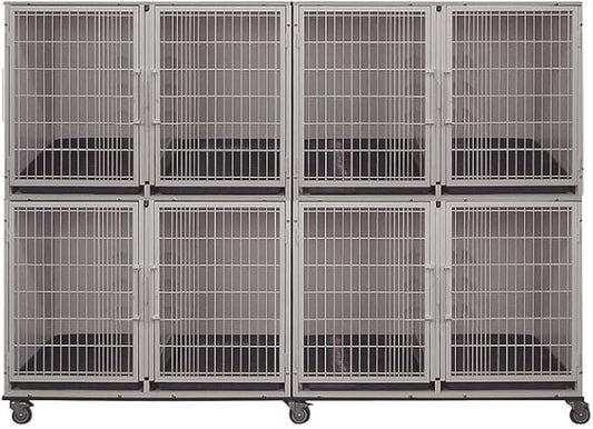 4 or 8 Unit Modular Powder Coated Cage Bank Kit