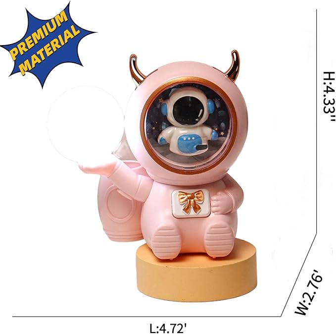 Cartoon Led Night Light for Kids with USB Rechargeable,Cute Birthday Gifts for Boys and Girls,Kawaii Room Decor Desk Accessories for Bedroom,Nursery Night Lamp for Baby (Pink)