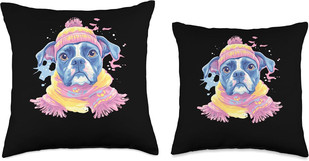 Monster Orange Pink Glasses Yellow Bow Floral Bandana Cool Throw Pillow