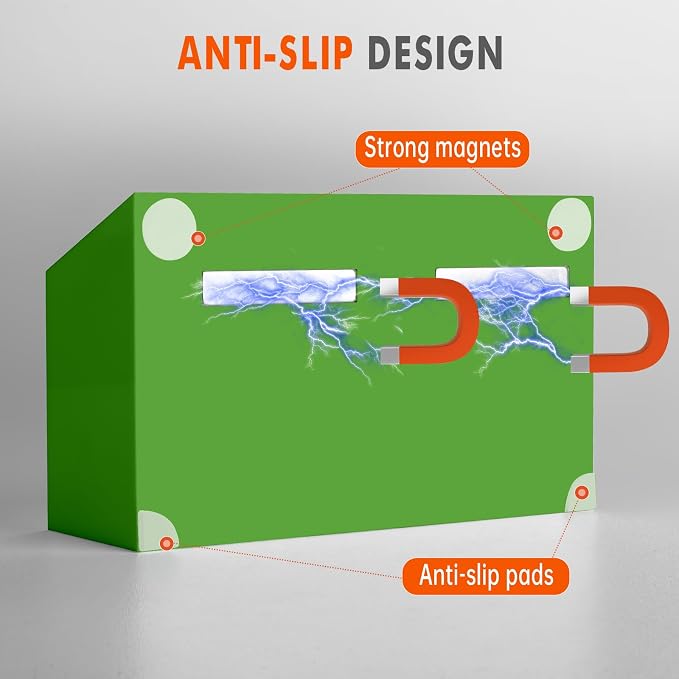 BEYGORM Magnetic Dry Erase Marker Holder for Whiteboard & Refrigerator | Non-slip Acrylic Pen Holder for Classroom, Fridge Magnet, Locker Organizer Accessories, Teacher & School Supplies(Green)
