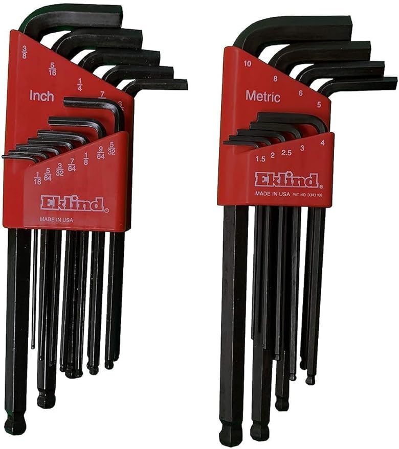 Eklind Tool 13221 Ball-Hex L-Key allen wrench Combo- Inch/MM (2 sets 21pc)
