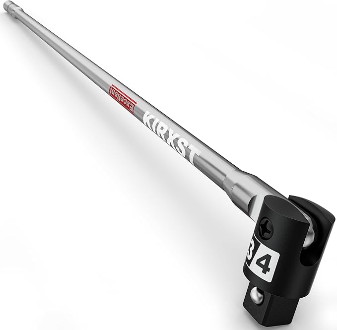 32-Inch 3/4” Drive Breaker Bar, Heavy Duty Extension Breaker Bar, 250° Rotatable Head, Premium Chromium Molybdenum Steel, Mechanical Work, Automobile and Motorcycle Maintenance and Repair