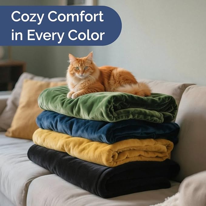 Fleece Blanket Cal King Size - Ultra-Soft Flannel Fleece Blanket - Yellow | Soft, Warm, Outdoor Picnic Blanket for Camping, Travel, Lightweight, Cozy, Anti-Static, Home Decor Gifts for Men & Women