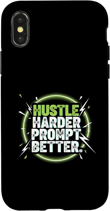 Hustle Harder Prompt Better AI Artificial Intelligence Case for iPhone X/XS