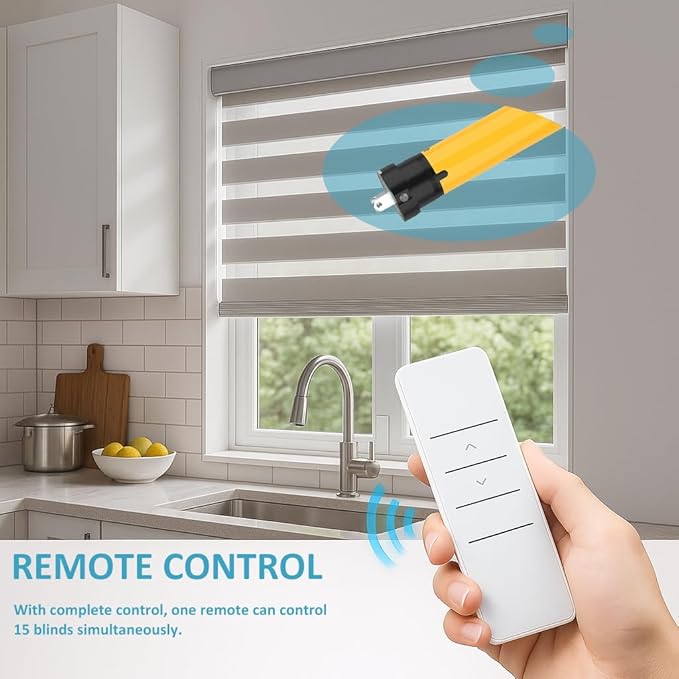 DC24V RS485 Smart Blinds Motor, Φ35mm Tubular Roller Shade Motor, Convert Blinds to Motorized Blind Motorization Kit with Remote, Quiet Brushless, Hardwired (6.0 N.m for Φ50mm (2") Groove Tube)