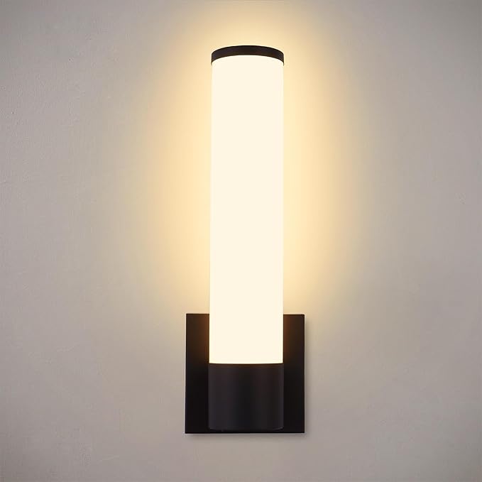 Kalium 14in LED Modern Wall Sconces, Dimmable Bathroom Vanity Lights, 3000K Warm White, Indoor Sconces, Bathroom, Stairs, Living Room, Bedroom. Hardwired.