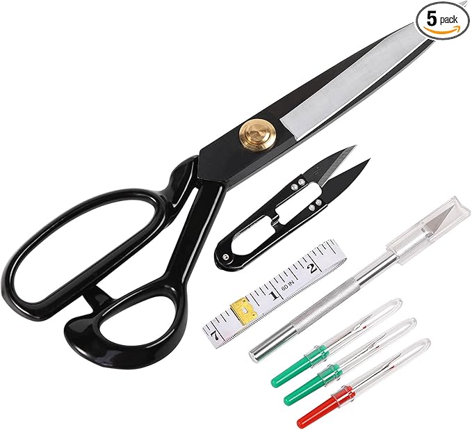 Fabric Scissors - 8 Inch Sewing Dressmaking Scissors Tailor's Dressmaker Shears for Cutting Fabric, Clothes, Leather, Raw Materials