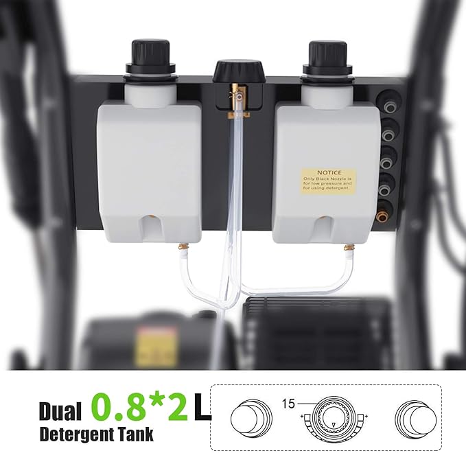 4200PSI Pressure Washer 4.0GPM Gas Power Washer 196CC Gas Powered Washing Machine Commercial High Pressure Washer with 25ft Hose&5 Nozzles for Patio Garden Yard Vehicle,EPA/CARB/ETL